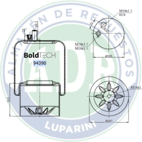 FUELLE SUSPENSION MERCEDES BENZ ACTROS / AXOR