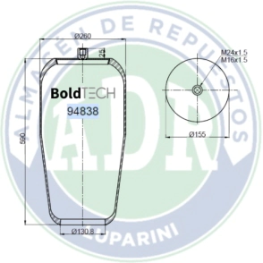FUELLE DE LEV EJE  MERCEDES BENZ AXOR / ACTROS