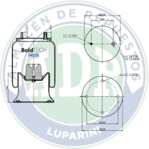 FUELLE DE SUSPENSION P/SUSP.BOERO C/BASE (REP 94159-1)